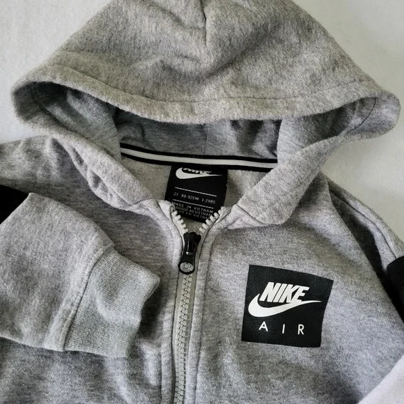 Nike Hoodie Jacket Boys 2T Blue & Gray Zip Up Therma-Fit & Air 2 pc Lot Kids - Picture 5 of 8